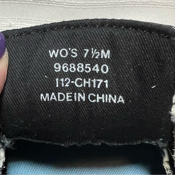 Sperry Top Sider Black White Zebra Stripe Sequins Sz 7.5 EUC Boat Shoes Sneakers - Picture 11 of 11